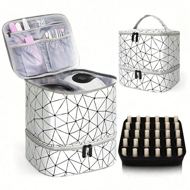 Cosmetic Organizer Bag with Dual Design and Sturdy Interior Lining Bowlift