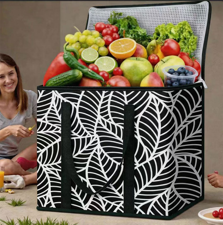 Insulated shopping bag with large volume Bowlift