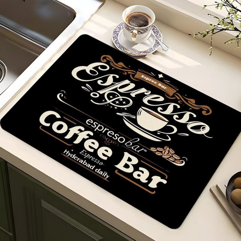 Coffee-Themed Kitchen Anti-Fatigue Mat