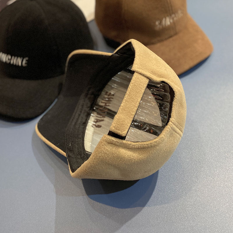 Women's Embroidered Wool Baseball Cap Bowlift