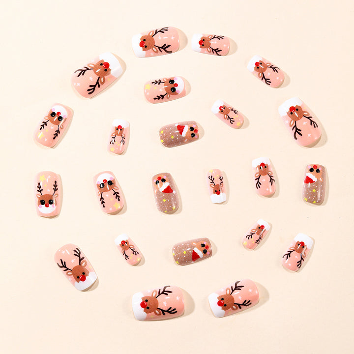 Holiday-Themed 3D Reindeer Nail Art Set Bowlift