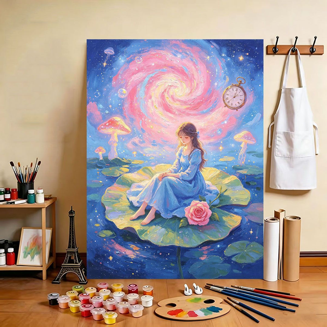 Dreamy Celestial Painting Canvas Art Bowlift
