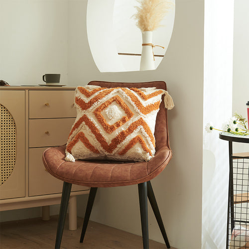 Textured Geometric Decorative Throw Pillow