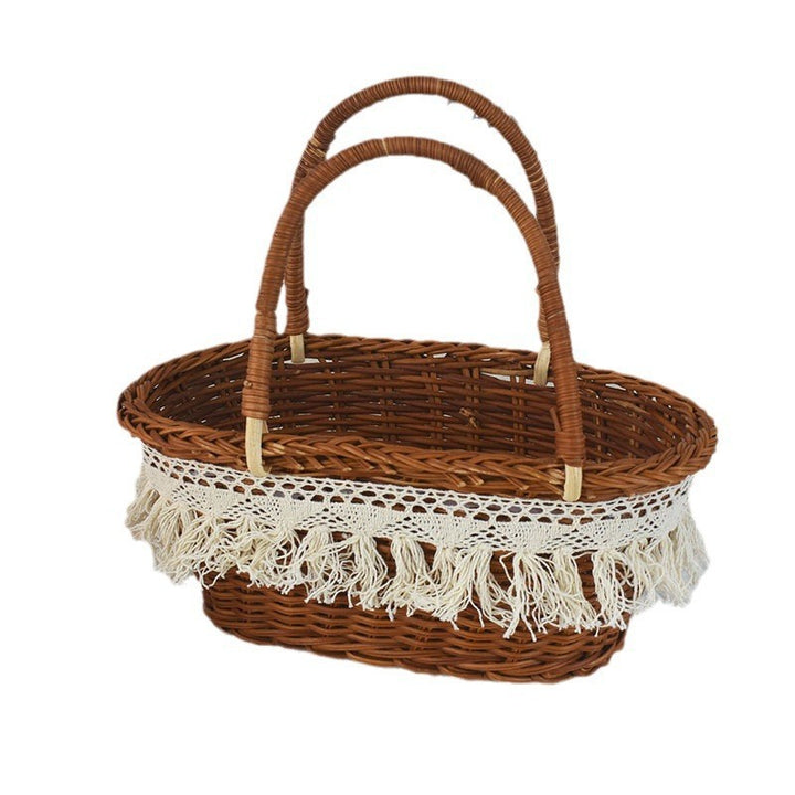 Stylish Wicker Picnic Basket Bowlift
