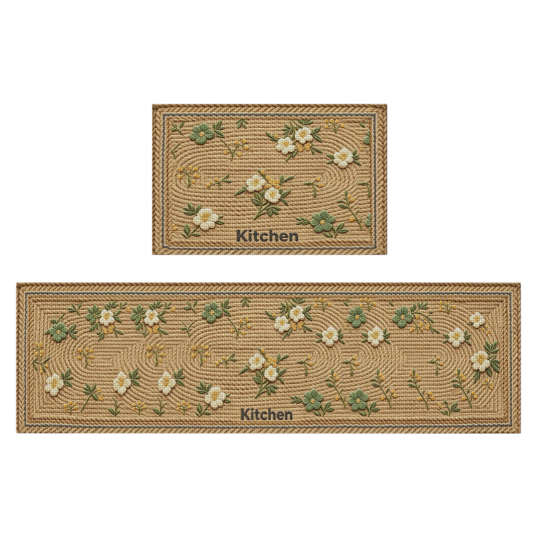 Textured Kitchen Area Comfort Runner Mat Bowlift