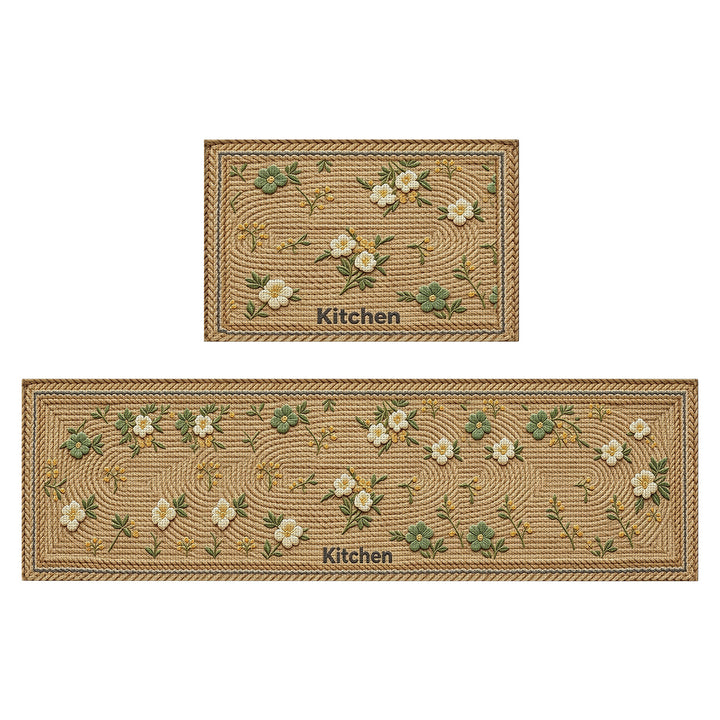 Textured Kitchen Area Comfort Runner Mat Bowlift