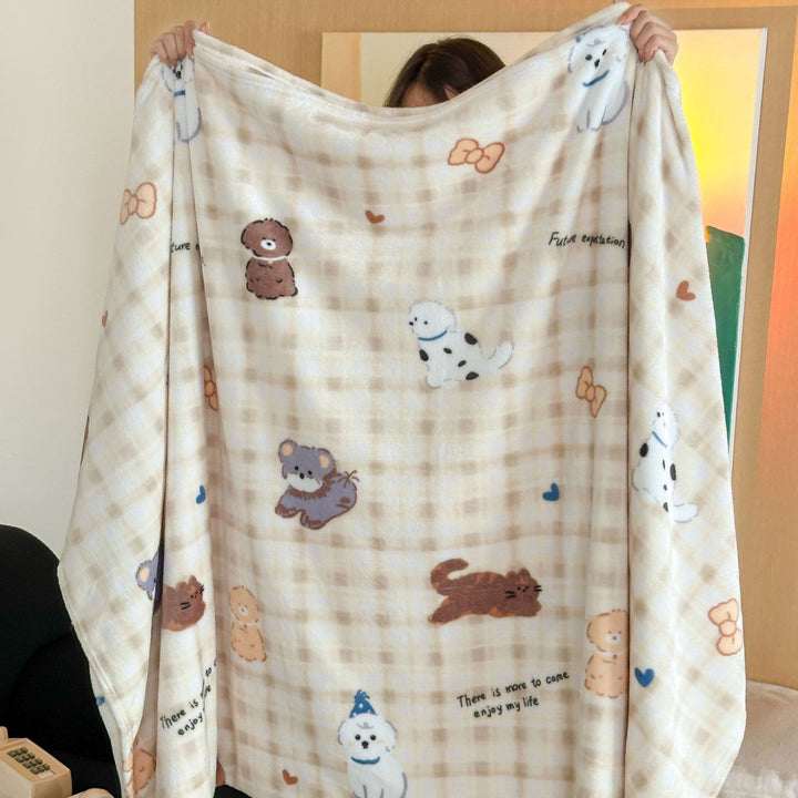 Adorable Character-Themed Fleece Blanket