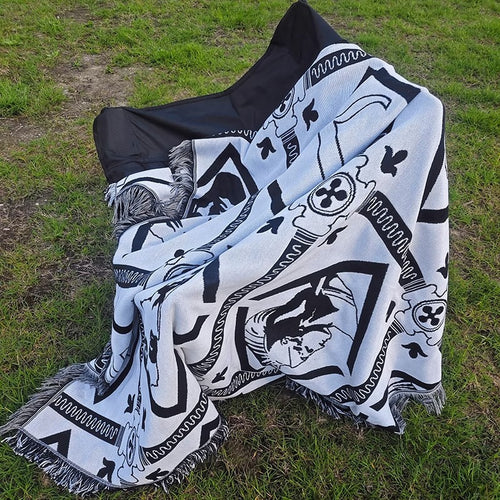 Stylish Geometric Print Throw Blanket
