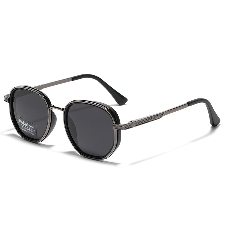 Polarized Metal-Acetate Square Sunglasses Bowlift