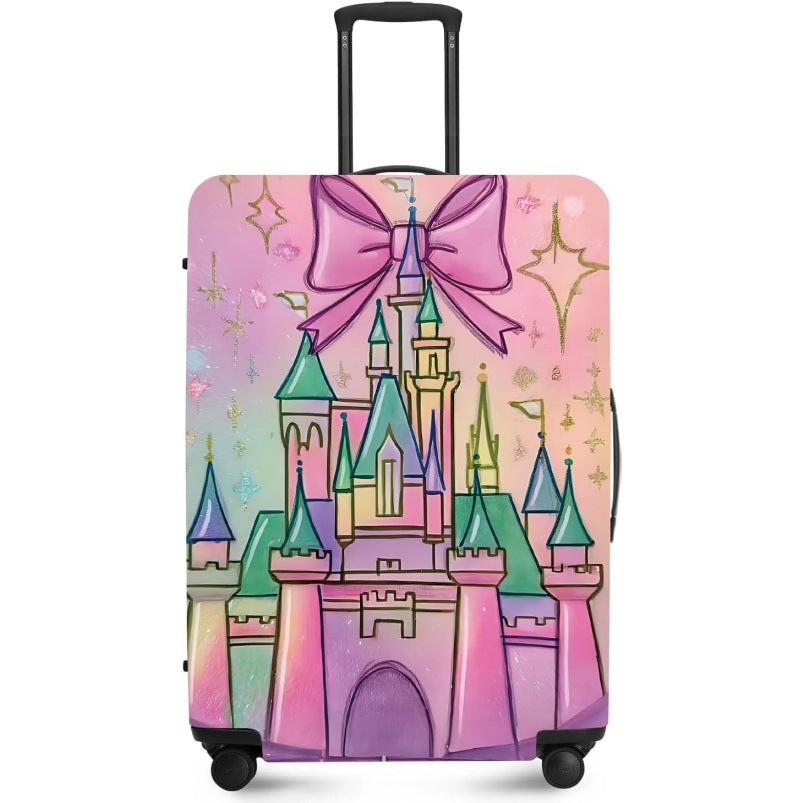 Unisex nan elastic suitcase cover with UV-resistant motif print and zip opening Bowlift