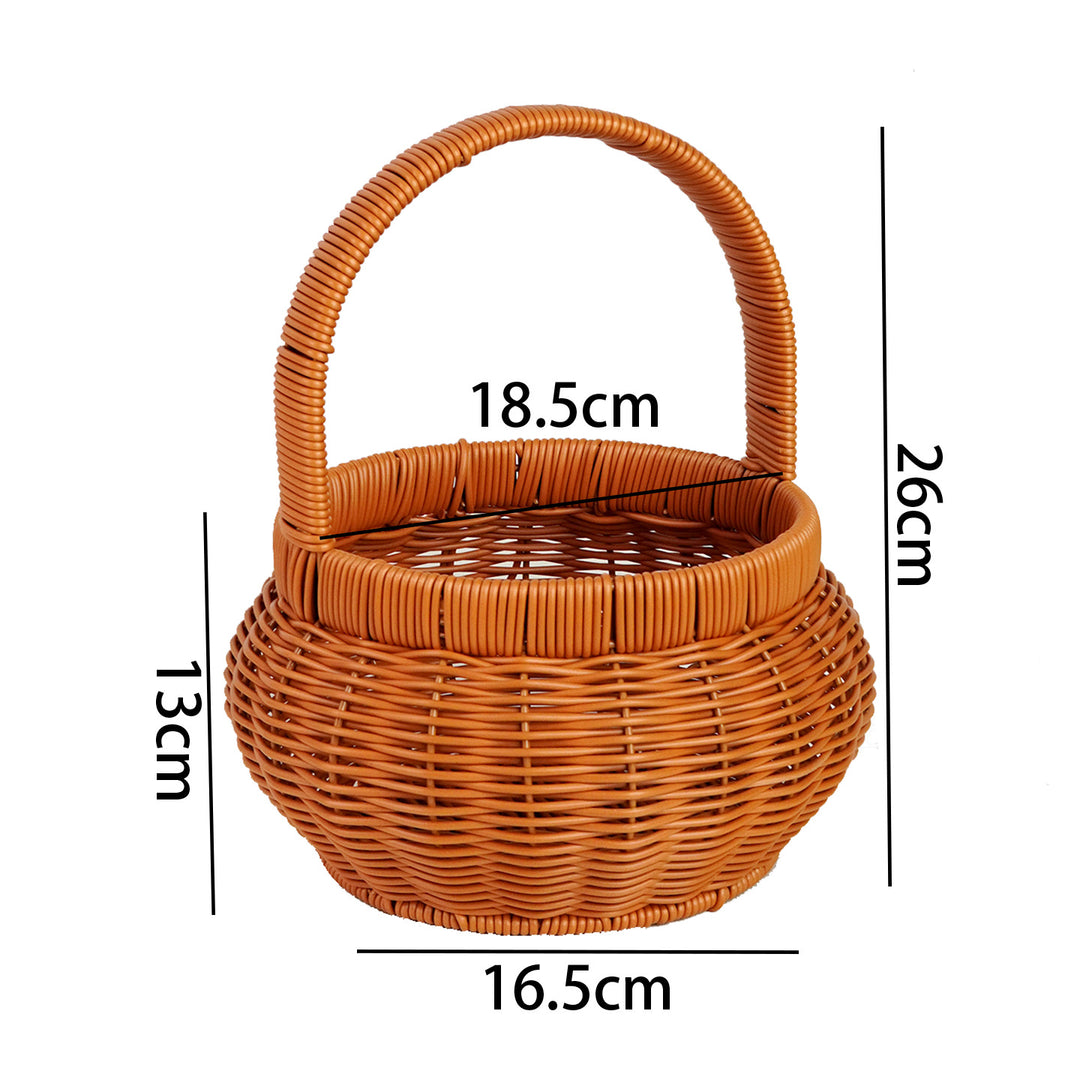 Women Handcrafted Storage Basket with Carrying Handle Bowlift