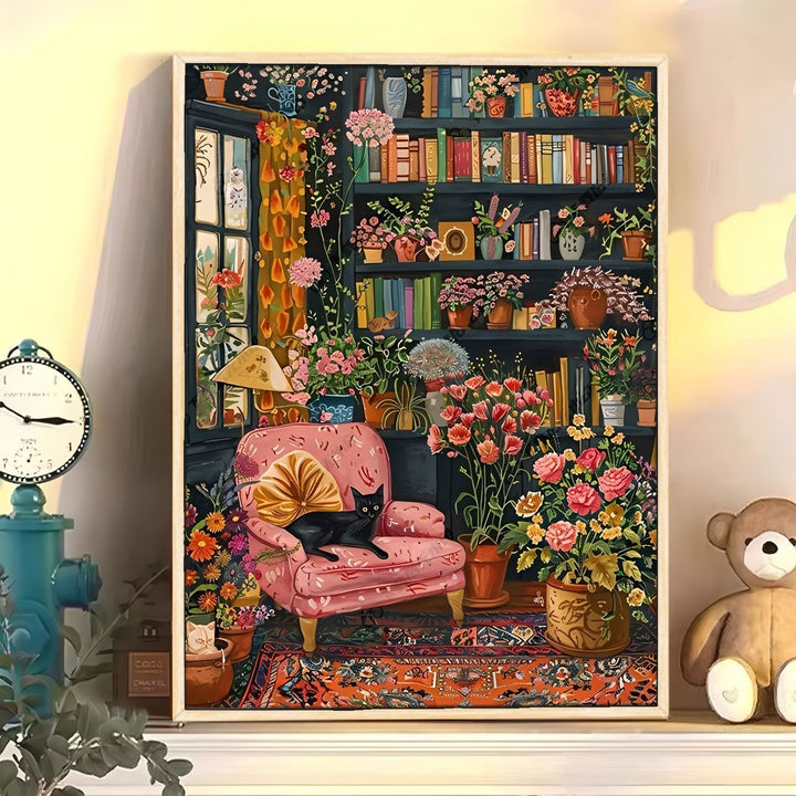 Cozy Floral-Themed Home Decor Art Print Bowlift