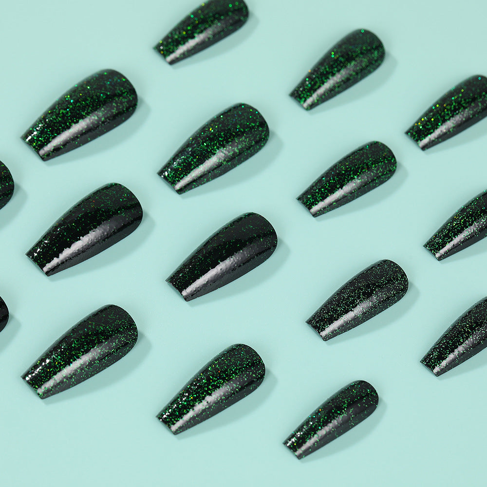 Glamorous Glitter Artificial Nails Bowlift