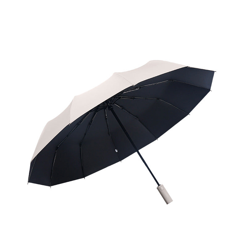 Women's Automatic Umbrella with Double Weather Protection and UV Protection Bowlift