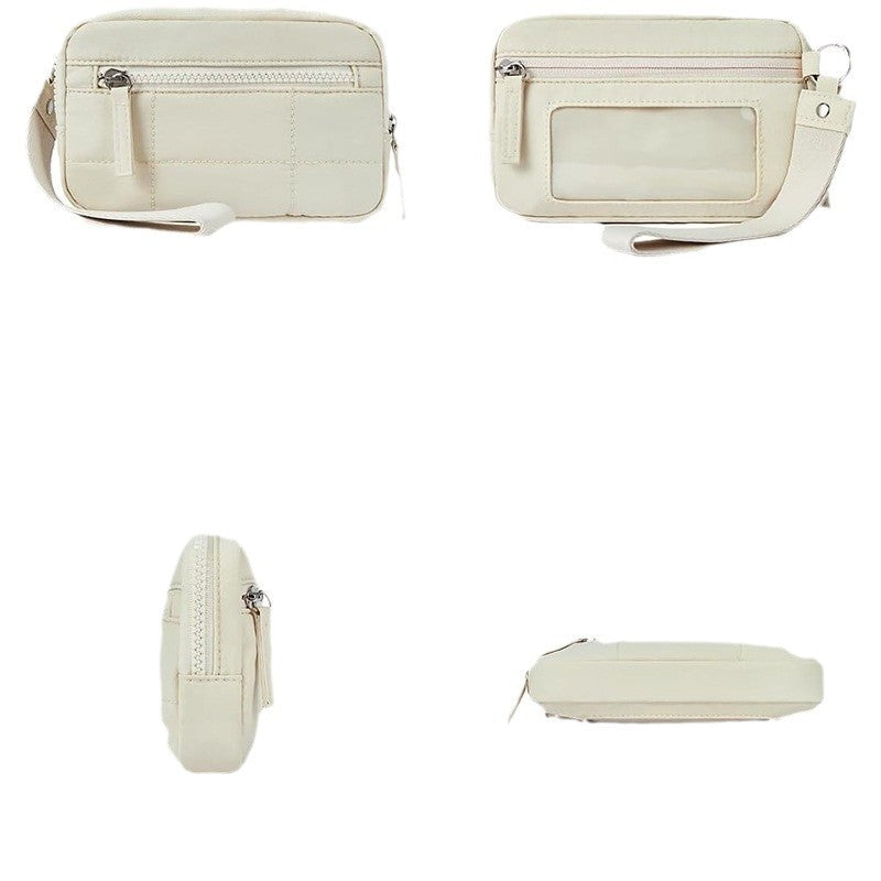 Practical wrist bag with zipper pockets Bowlift