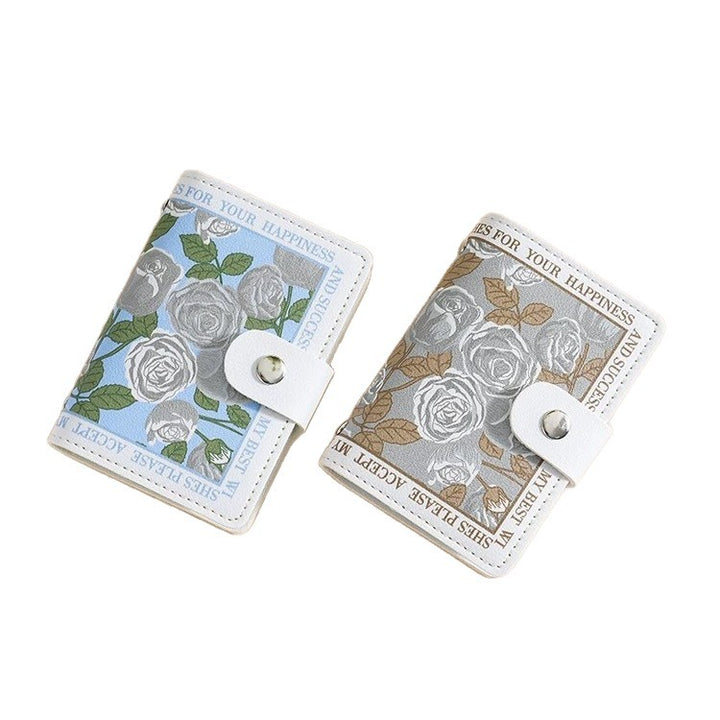 Elegant Rose Print Wallet Bowlift