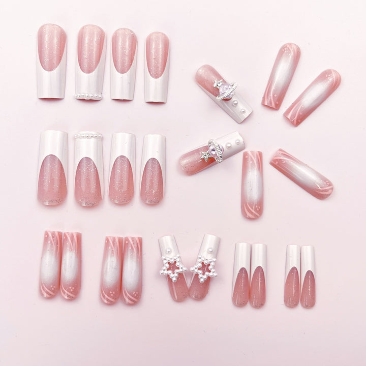 Glamorous Decorative Press-On Nail Art Bowlift