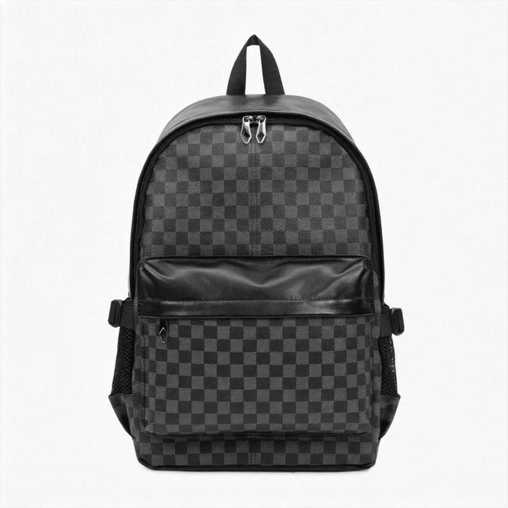 Trendy Checkerboard Design Backpack
