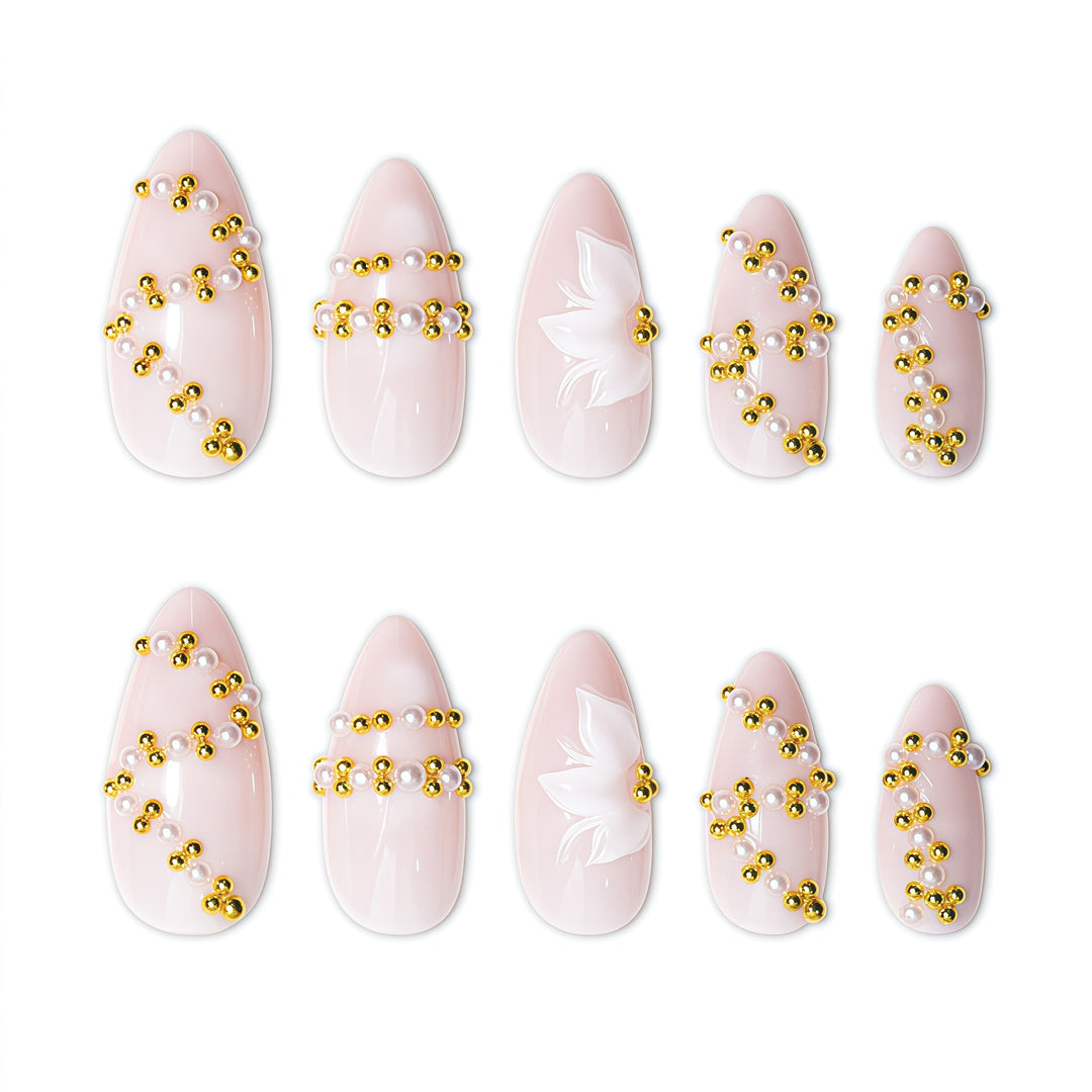 Elegant 3D Floral Nail Art Design Bowlift