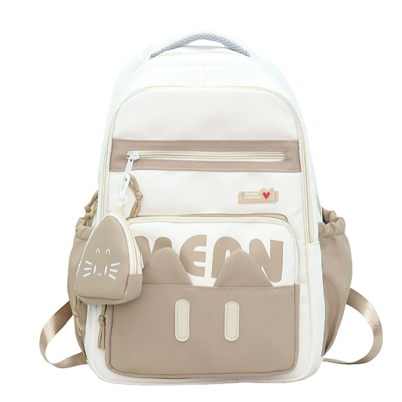 Cute Cat-Inspired School Backpack Bowlift