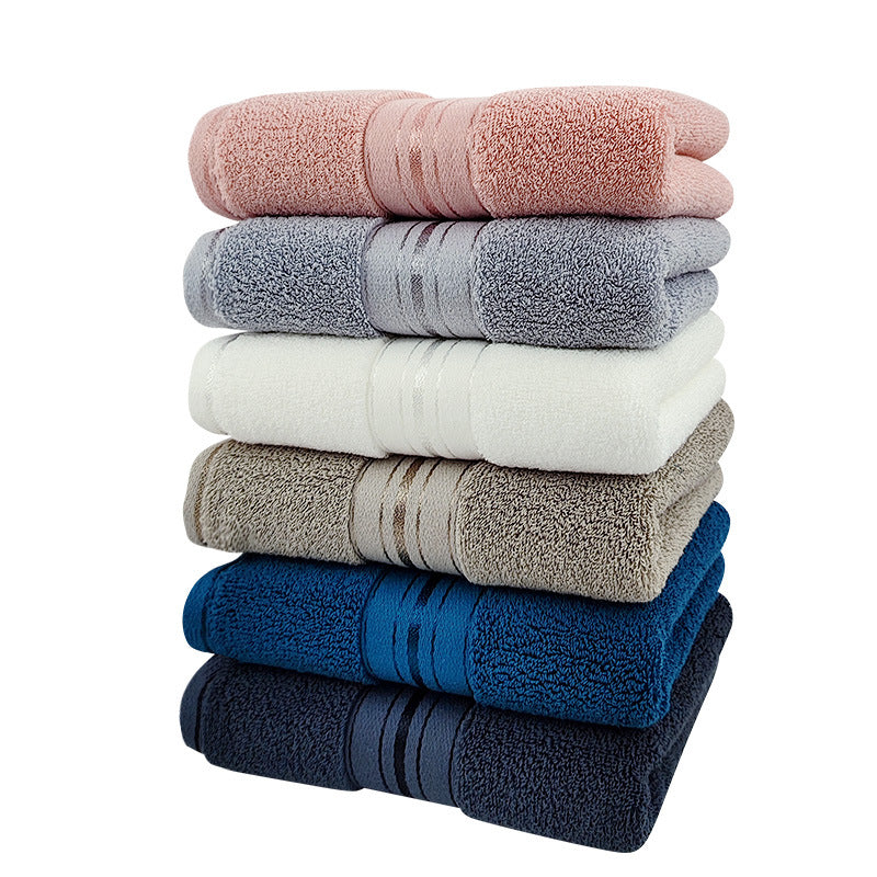 Premium Terry Bath Towel With Elegant Striped Border Bowlift