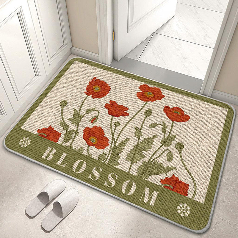 Decorative Floral Welcome Mat Bowlift
