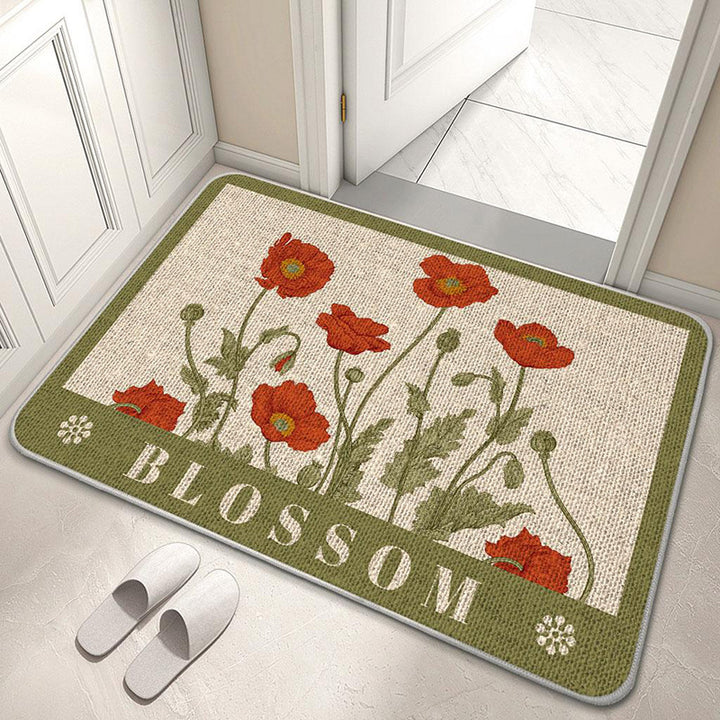 Decorative Floral Welcome Mat Bowlift