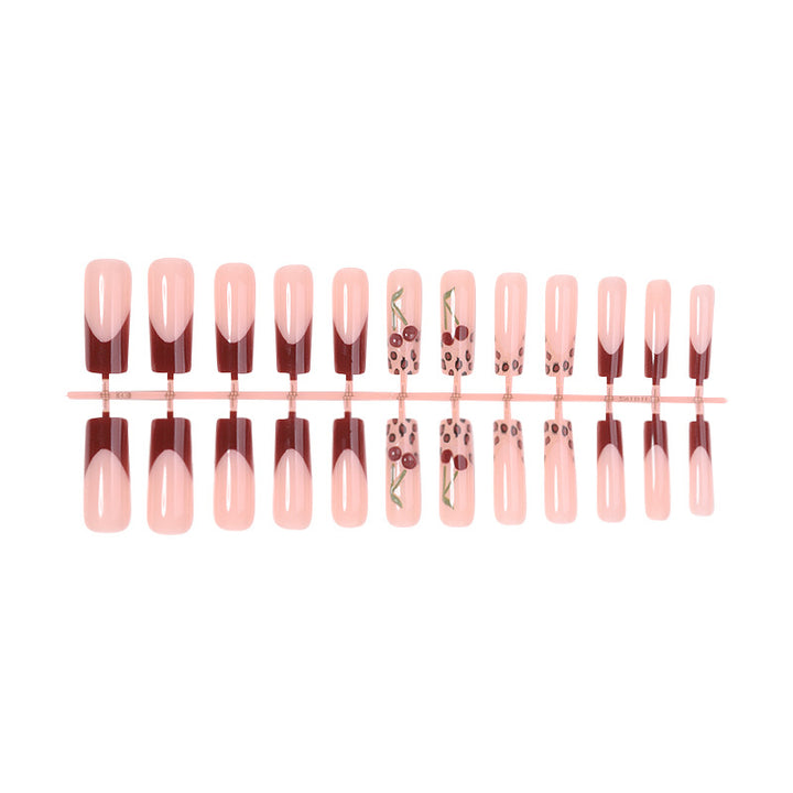 Artistic Floral Press-On Nail Set Bowlift