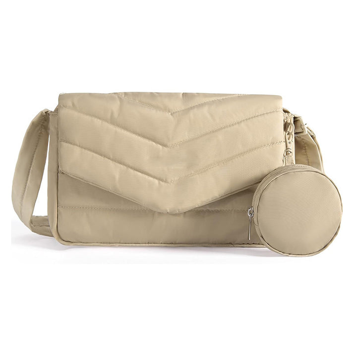 Multifunctional shoulder bag with removable cosmetic pouch Bowlift