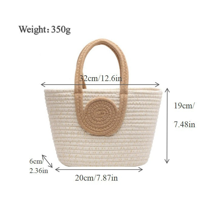 Handmade basket bag with innovative handle Bowlift