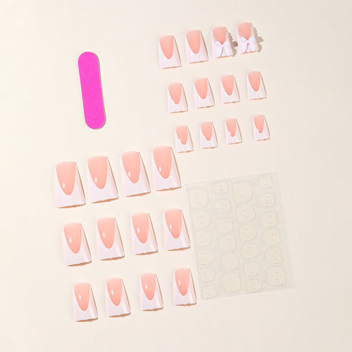 Elegant Stiletto Nail Art Extensions with Bow Accents Bowlift