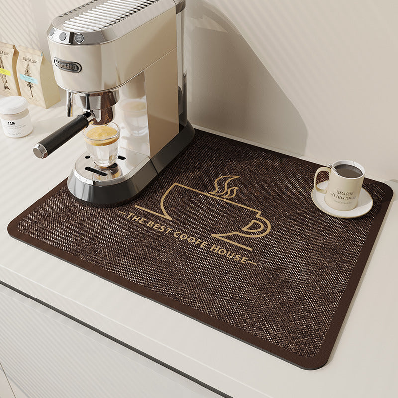 Coffee-Themed Kitchen Mat Bowlift