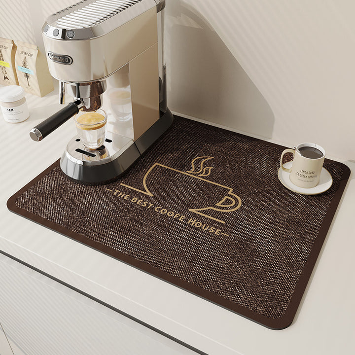 Coffee-Themed Kitchen Mat Bowlift