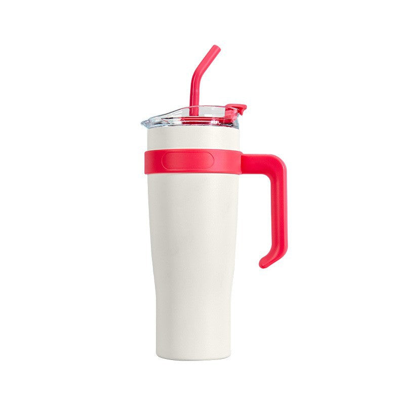 Women's insulated cup with straw and ergonomic handle Bowlift