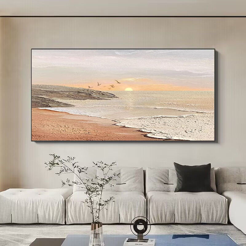 Scenic Ocean Sunset Canvas Artwork