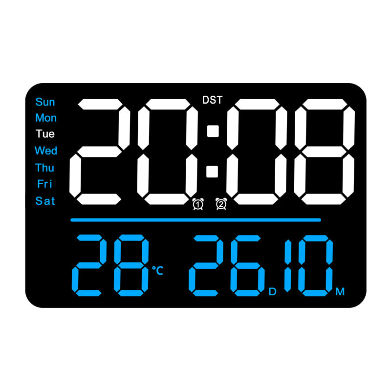 Digital Alarm Clock with Multifunction Temperature and Day of the Week Display Bowlift