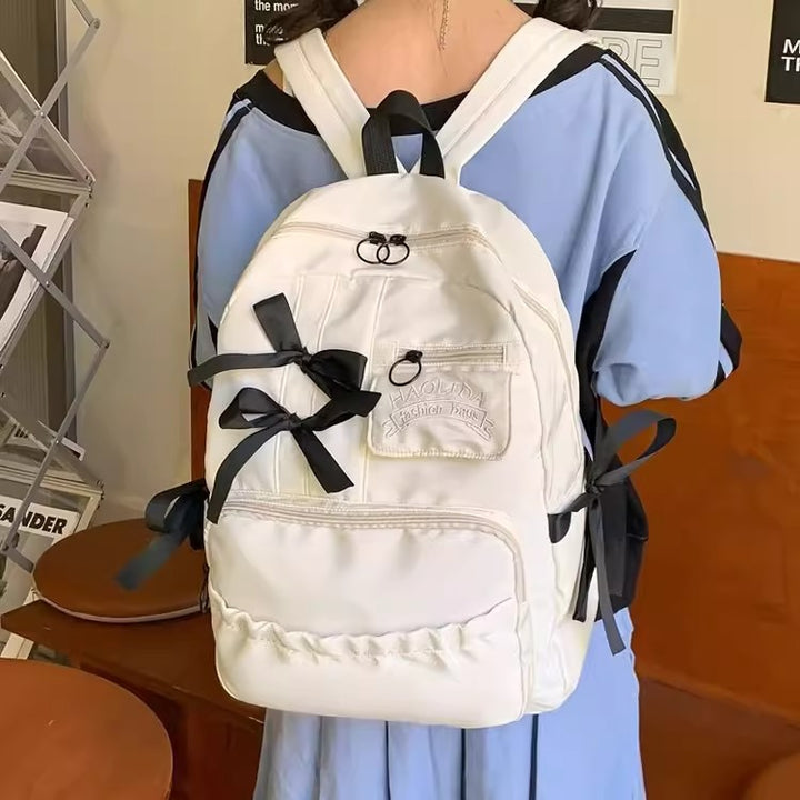 Chic Bow-Accent Stylish Backpack