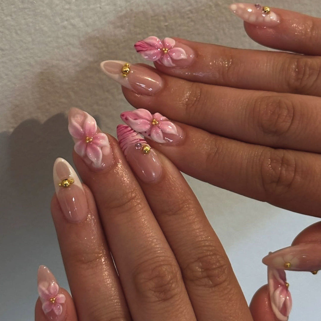 Floral 3D Nail Art Bowlift