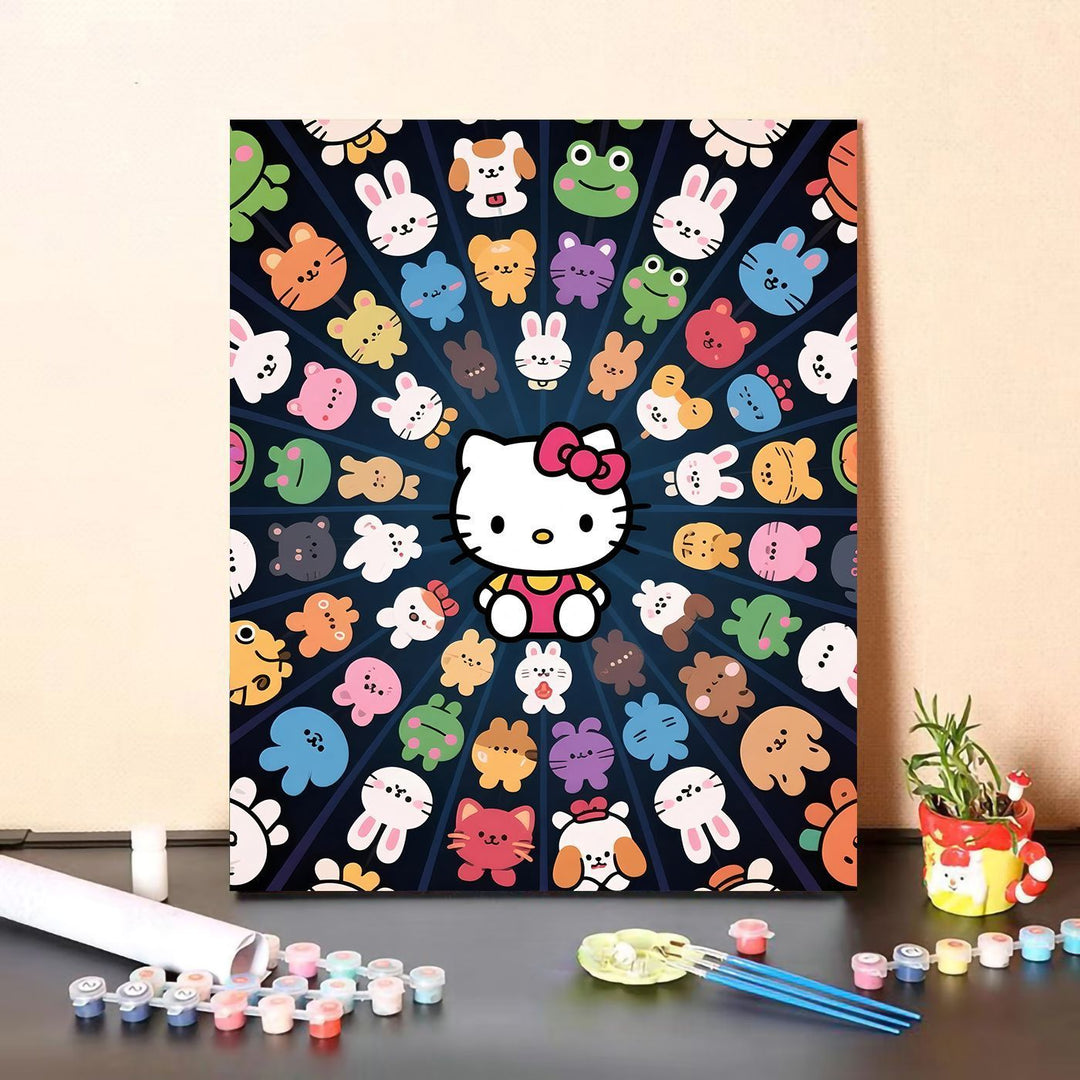Cute Character Paint by Numbers Canvas Art Kit Bowlift