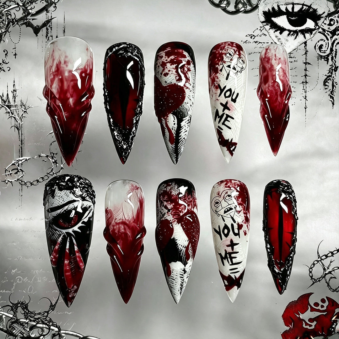 Exclusive artificial nails with floral design Bowlift