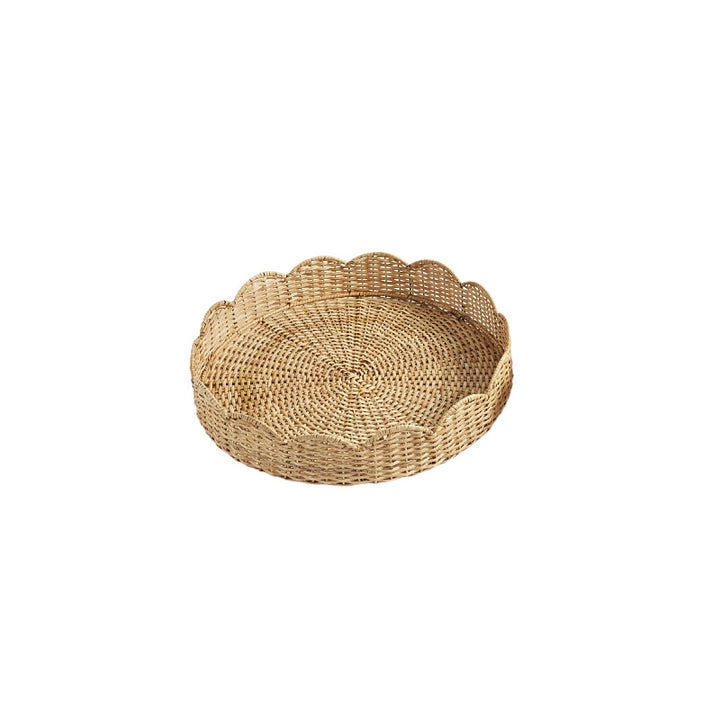 Scalloped Woven Storage Tray Bowlift