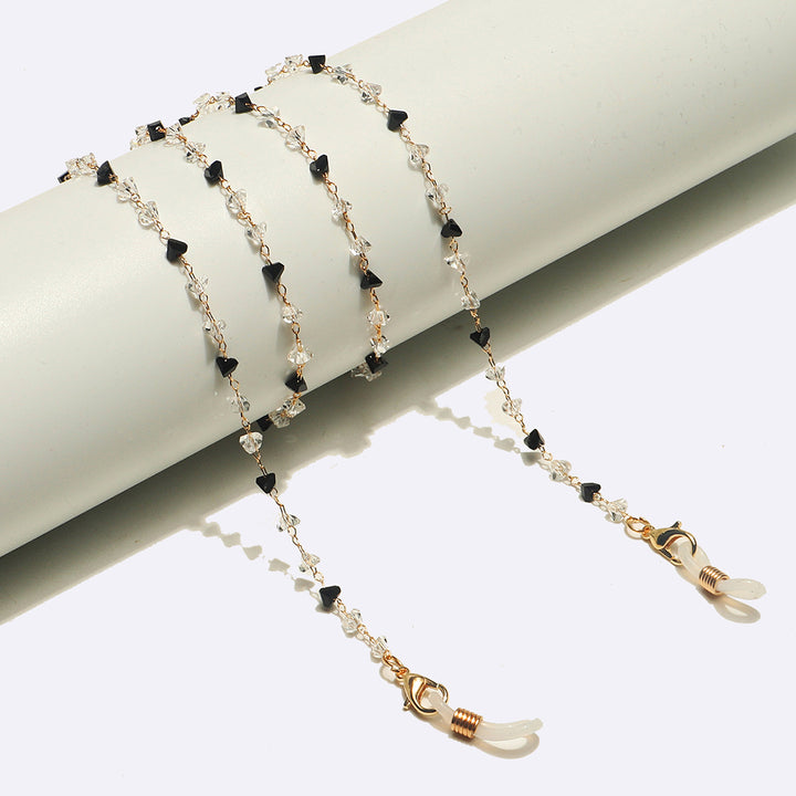 Fashionable Heart-Shaped Beaded Eyewear Chain Bowlift