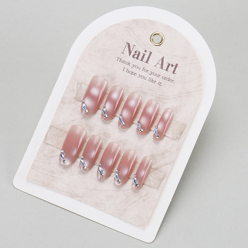 Glamorous Rhinestone Accent Press-On Nail Tips Bowlift