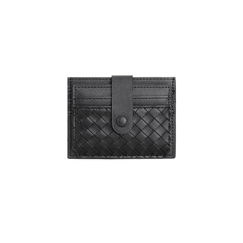 Braided Leather Card Holder Wallet Bowlift