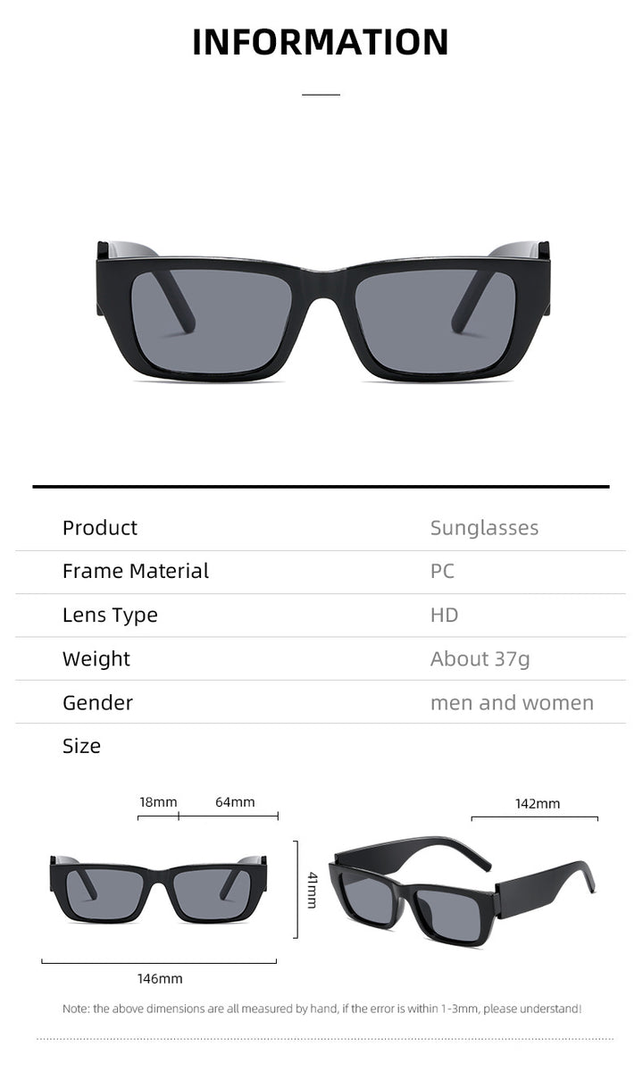 Women's fashionable rectangular sunglasses in innovative design Bowlift