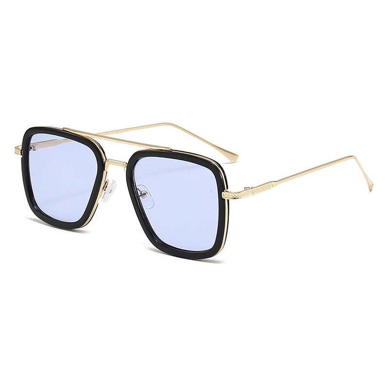 Women's fashionable square sunglasses with glamorous metal frame Bowlift