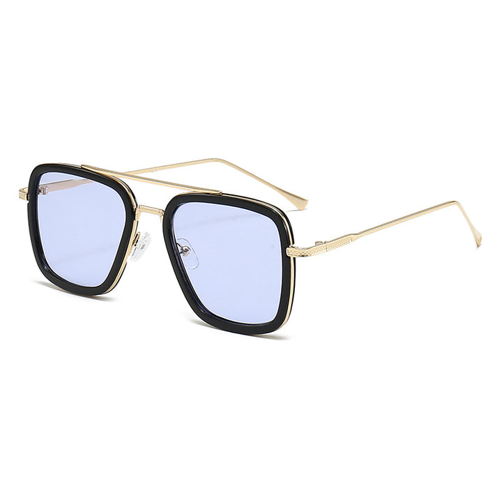 Women's fashionable square sunglasses with glamorous metal frame Bowlift