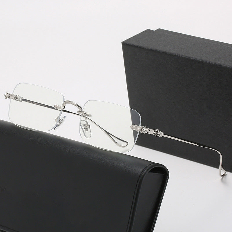 Ladies fashionable correction glasses with elegant square frame and decorated temples Bowlift
