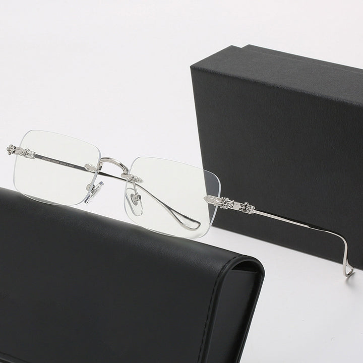 Ladies fashionable correction glasses with elegant square frame and decorated temples Bowlift