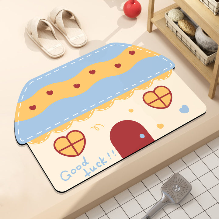 Playful Hamburger-Themed Bath Mat Bowlift